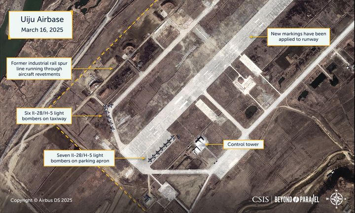 [서울=뉴시스]완전히 복원된 북한 의주 비행장의 지난달 모습. (출처=비욘드 패럴렐) 2025.4.10. *재판매 및 DB 금지