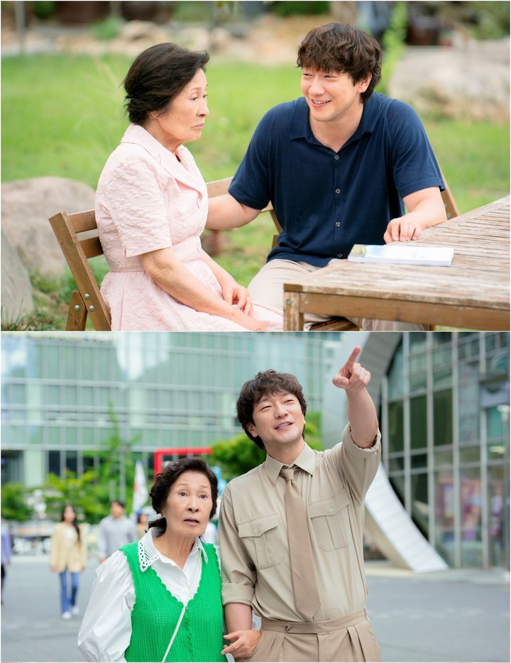 김혜자(왼쪽), 손석구