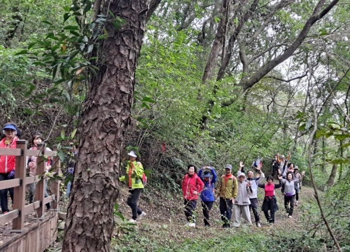 [고성(경남)=뉴시스] 신정철 기자= 경남 고성군은 오는 12일부터 11월까지 코리아둘레길 남파랑길 고성구간을 활용한 ‘고성해양치유길’ 프로그램을 운영한다.사진은 지난해 실시한 고성해양치유길 에너지로드 프로그램 모습.(사진=고성군 제공).2025.04.10. photo@newsis.com *재판매 및 DB 금지