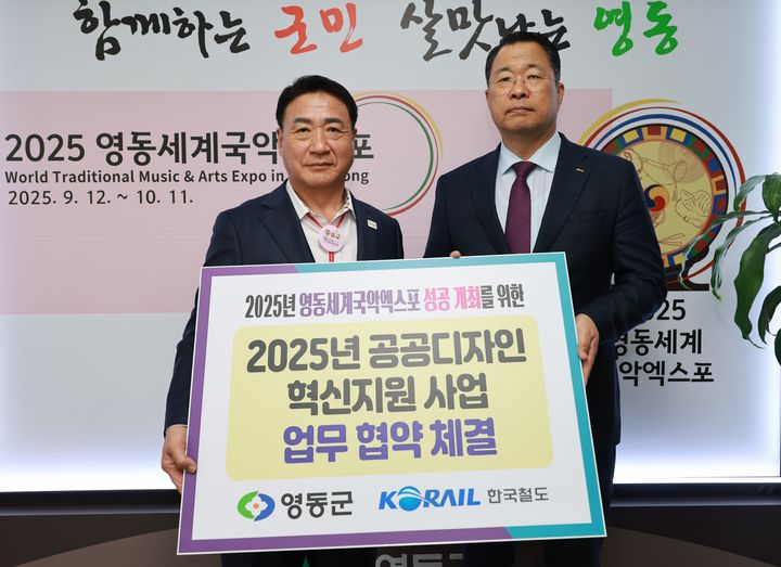 영동군-코레일 공공디자인협약 체결(사진=영동군 제공) *재판매 및 DB 금지