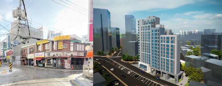 [서울=뉴시스] 방배동 1434번지 정비전후. 2025.04.11 (사진 제공=서울시) photo@newsis.com *재판매 및 DB 금지