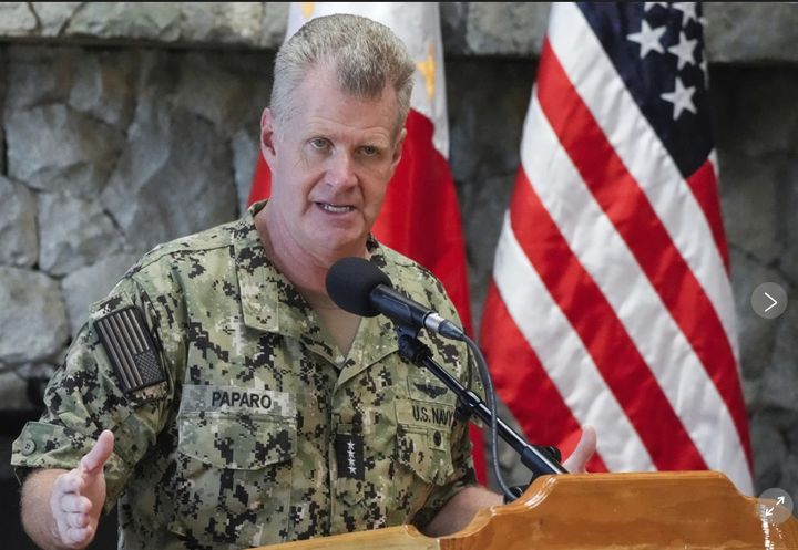 [바기오(필리핀)=AP/뉴시스] 사무엘 파파로 미국 인도태평양사령관이 "중국군이 동남아시아 국가들에 대해 지속적 압박을 가하고 있다"고 평가했다. 2026.01.13. *재판매 및 DB 금지