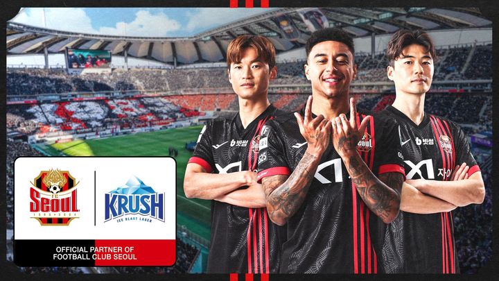 롯데칠성음료 맥주 브랜드 '크러시'가 FC 서울과 스폰서십을 체결했다. (사진=롯데칠성음료 제공) *재판매 및 DB 금지