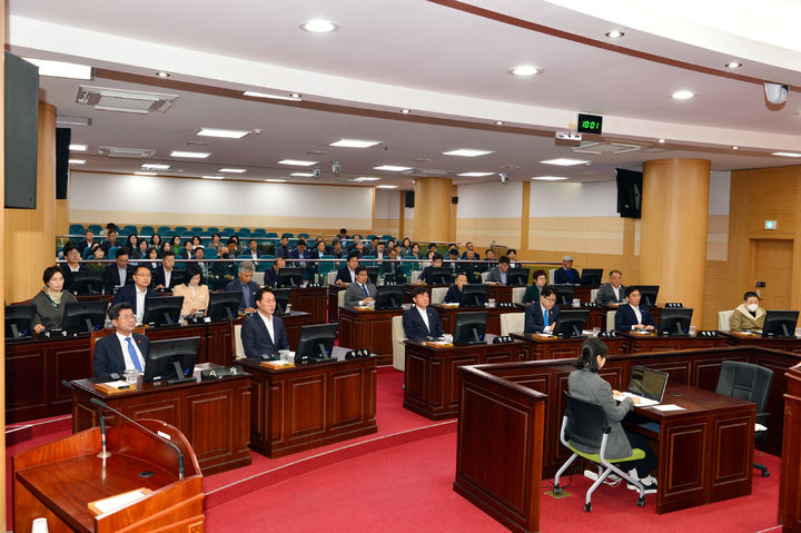 [광양=뉴시스] 광양시의회, 본회의장. (사진=광양시의회 제공) 2025.084.14. photo@newsis.com *재판매 및 DB 금지