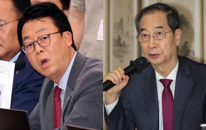 [서울=뉴시스] 곽규택 국민의힘 의원(왼쪽)과 한덕수 대통령 권한대행 국무총리(오른쪽). (출처=뉴시스DB) 2025.04.15. photo@newsis.com *재판매 및 DB 금지