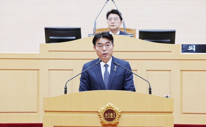 5분 자유발언하는 류기준 전남도의원. (사진=전남도의회 제공) *재판매 및 DB 금지