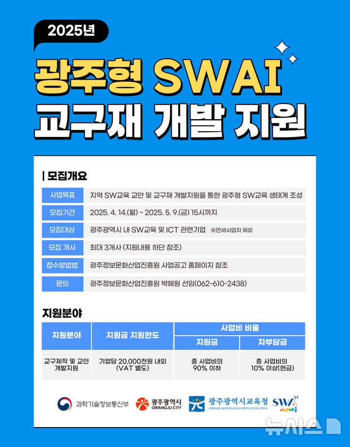 [광주=뉴시스] 광주정보문화산업진흥원, '광주형 SW·AI 교구재 개발 지원'. (사진=광주정보문화산업진흥원 제공). photo@newsis.com *재판매 및 DB 금지