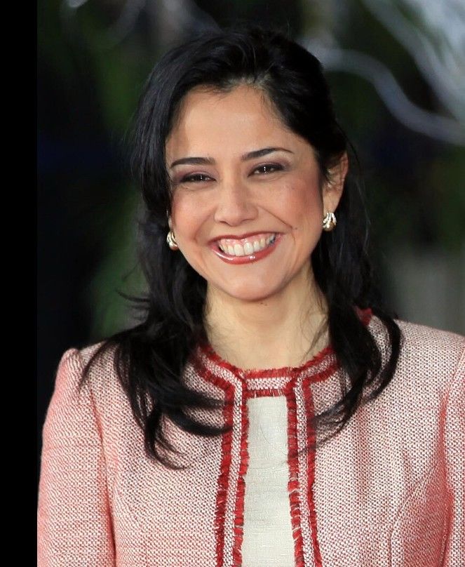 [서울=뉴시스] 돈세탁 혐의로 법원에서 15년 판결이 나온 뒤 하루만인 16일 브라질로 망명한 페루 전 대통령 부인 나딘 에레디아.(출처: 위키피디아) 2025.04.17. *재판매 및 DB 금지