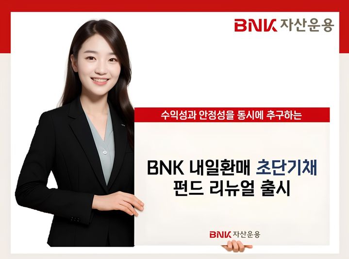 [부산=뉴시스] BNK자산운용은 기존 'BNK튼튼단기채펀드'의 전략과 명칭을 일부 변경, 단기 자금 운용에 최적화된 상품인 'BNK내일환매 초단기채펀드'를 출시했다고 17일 밝혔다. (사진=BNK자산운용 제공) 2025.04.17. photo@newsis.com *재판매 및 DB 금지