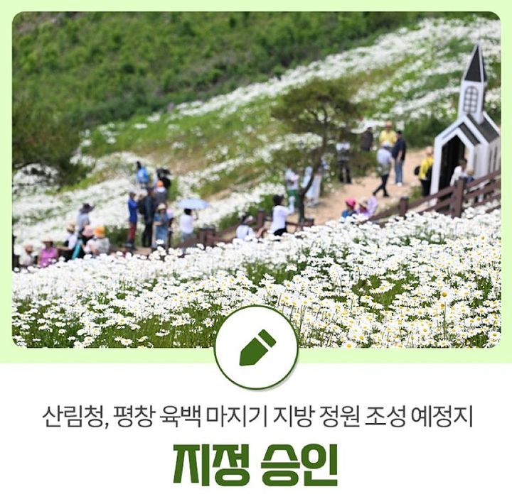 지난해 산림청 육백마지기 지방정원 조성예정지 지정 승인. *재판매 및 DB 금지