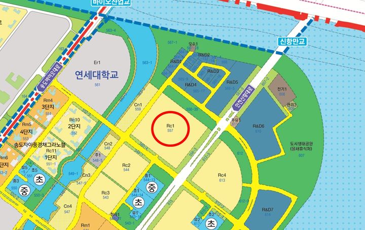 [인천=뉴시스] 인천 연수구 송도국제도시 11공구 Rc1블록. (사진=인천경제청 제공) 2025.04.17. photo@newsis.com *재판매 및 DB 금지