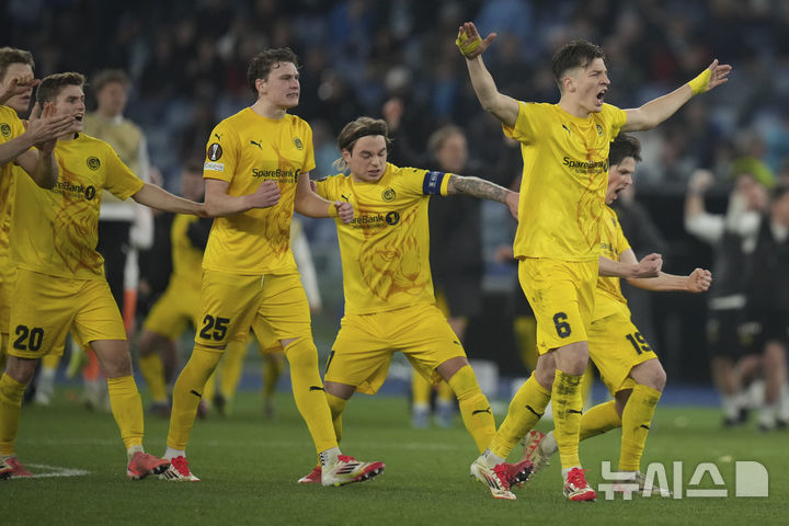 [로마=AP/뉴시스]토트넘의 유로파 4강 상대인 보되/글림트 2025.04.17.