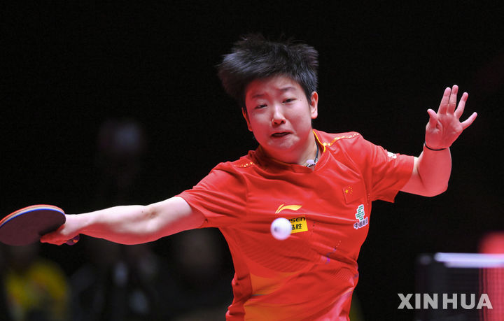 [마카오=신화/뉴시스] 탁구 여자단식 세계랭킹 1위 쑨잉사. 2025. 4. 17.