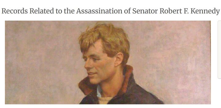 [서울=뉴시스] 미국 국립문서기록관리청 홈페이지에 18일 로버트 케네디 기록 공개가 안내되어 있다. 2025.04.19. *재판매 및 DB 금지