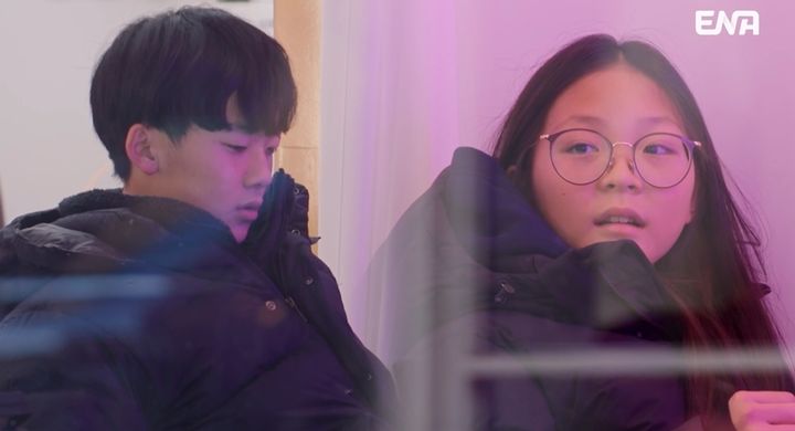 [서울=뉴시스] 유토(왼쪽), 추사랑. (사진=ENA '내 아이의 사생활' 제공) 2025.04.19. photo@newsis.com *재판매 및 DB 금지