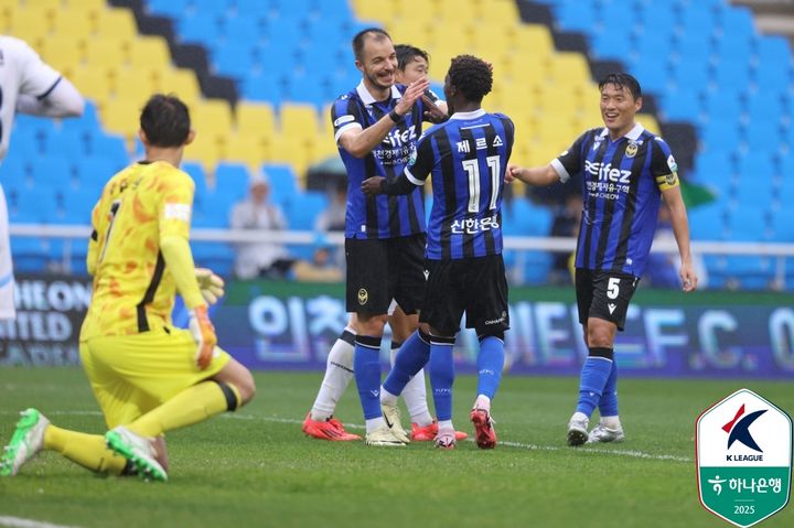 [서울=뉴시스] 프로축구 K리그2 인천 유나이티드의 무고사. (사진=한국프로축구연맹 제공) *재판매 및 DB 금지