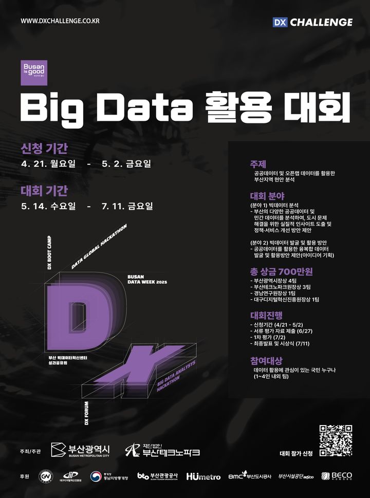 [부산=뉴시스] 부산시, 빅 데이터 활용 대회 안내 포스터. (사진=부산시 제공) 2025.04.21. photo@newsis.com *재판매 및 DB 금지