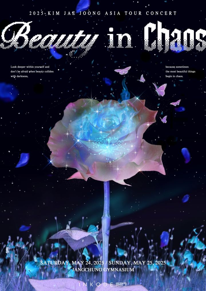 [서울=뉴시스] 가수 겸 배우 김재중이 내달 24~25일 양일간 서울 장충체육관에서 아시아 투어 '뷰티 인 카오스(Beauty in Chaos)' 일환 단독 톤서트를 개최한다. (사진=인코드엔터테인먼트 제공) 2025.04.22. photo@newsis.com *재판매 및 DB 금지