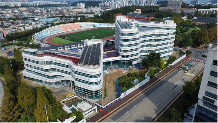 [대전=뉴시스] 한남대에 들어선 국내 첫 캠퍼스내 도시첨단산업단지 캠퍼스혁신파크 모습. (사진=한남대 제공) *재판매 및 DB 금지