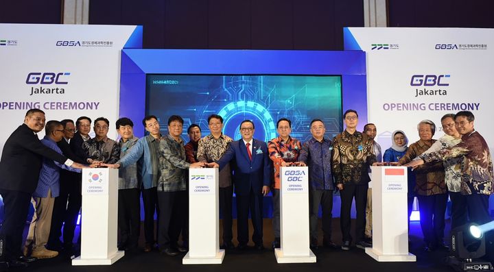 [수원=뉴시스] 인도네시아 자카르타 GBC 개소식. (사진=경기도 제공) 2025.04.22. photo@newsis.com *재판매 및 DB 금지