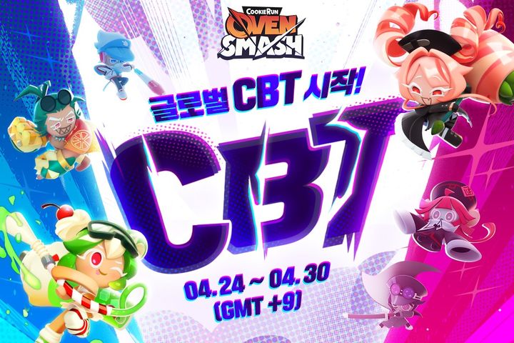 [서울=뉴시스] 데브시스터즈는 자사 스튜디오 프레스에이가 개발 중인 모바일 실시간 배틀 액션 게임 '쿠키런: 오븐스매시'를 오는 24일부터 30일까지 일주일간 글로벌 비공개 베타 테스트(CBT)를 진행한다고 23일 밝혔다. (사진=데브시스터즈 제공) *재판매 및 DB 금지