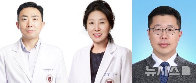 [서울=뉴시스]고려대학교 의과대학 소아청소년과 이주성, 유영 교수와 알레르기면역연구소 윤원석 교수(실내공기 생물학적 유해인자 건강영향평가사업단장). (사진= 고려대의료원 제공) 2025.04.23. photo@newsis.com. 