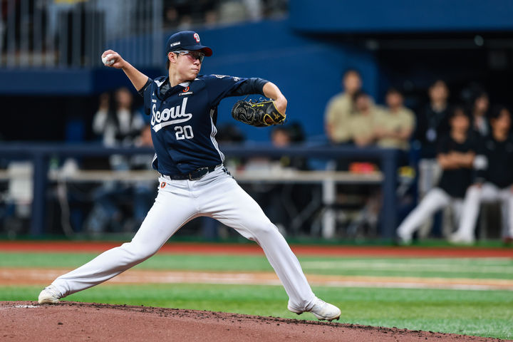 [서울=뉴시스] 프로야구 두산 베어스의 김유성. (사진 = 두산 베어스 제공) *재판매 및 DB 금지