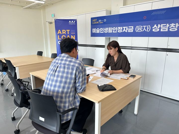 [세종=뉴시스] 문화체육관광부 산하 한국예술인복지재단은 올해 41억원 규모의 복권기금을 활용해 수입이 불규칙한 예술인들의 생활안정과 주거 안정을 지원한다고 24일 밝혔다. 사진은 ‘예술인생활안정자금’ 사업 이용 모습 (사진=한국예술인복지재단 제공) 2025.04.24. photo@newsis.com *재판매 및 DB 금지