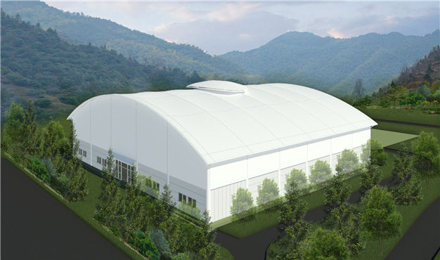 [창원=뉴시스] 강경국 기자 = 경남 창원시립테니스장 내 실내테니스장 조감도. (사진=창원시청 제공). 2025.04.24. photo@newsis.com *재판매 및 DB 금지