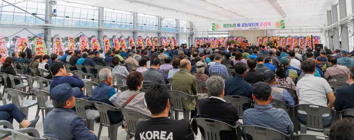 [합천=뉴시스] 합천농협 벼 육묘장 준공식 개최 (사진=합천군 제공) 2025. 04. 24. photo@newsis.com *재판매 및 DB 금지