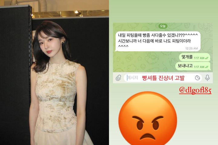 [서울=뉴시스] 강민경(왼쪽)·이해리와 대화 나눈 메시지 (사진=인스타그램 캡처) 2025.04.24. photo@newsis.com *재판매 및 DB 금지