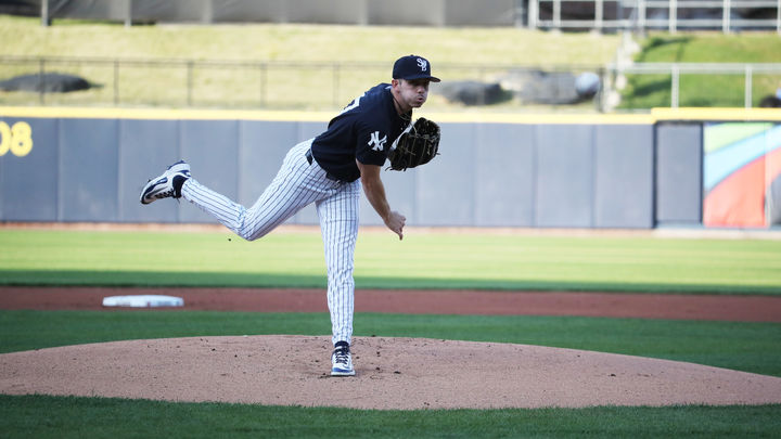 [서울=뉴시스] 위난스는 23일(현지 시간) 미국 펜실베니아주 PNC 필드에서 펼쳐진 뉴욕 양키스 산하 트리플 A팀인 스크랜턴/윌크스-바레 레일라이더스와 샬럿 나이츠 경기에 선발 등판, 3⅔이닝 10탈삼진 무실점 완벽투를 선보였다. (사진=마이너리그 공식 홈페이지) 2025.04.24. photo@newsis.com *재판매 및 DB 금지