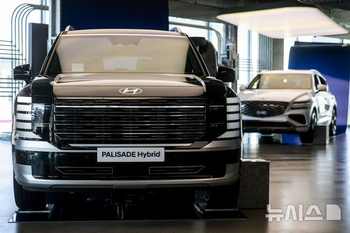 [서울=뉴시스] 정병혁 기자 = 지난 4월24일 서울 강남구 현대 모터스튜디오 서울에 팰리세이드가 전시되어 있다. 2025.04.24. jhope@newsis.com