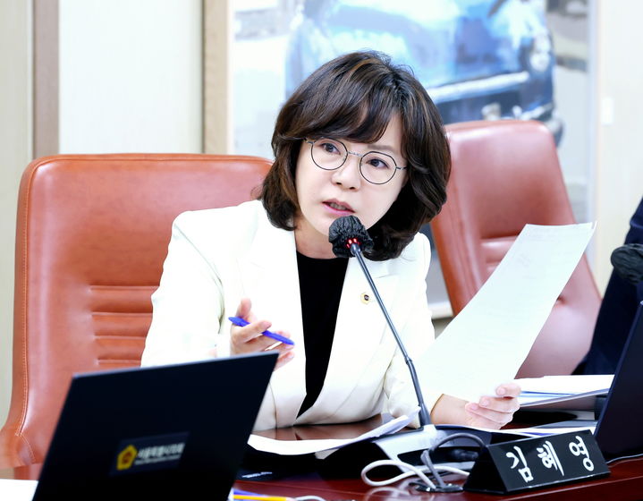 [서울=뉴시스] 김혜영 의원 질의. 2025.04.25. (사진=서울시의회 제공) *재판매 및 DB 금지