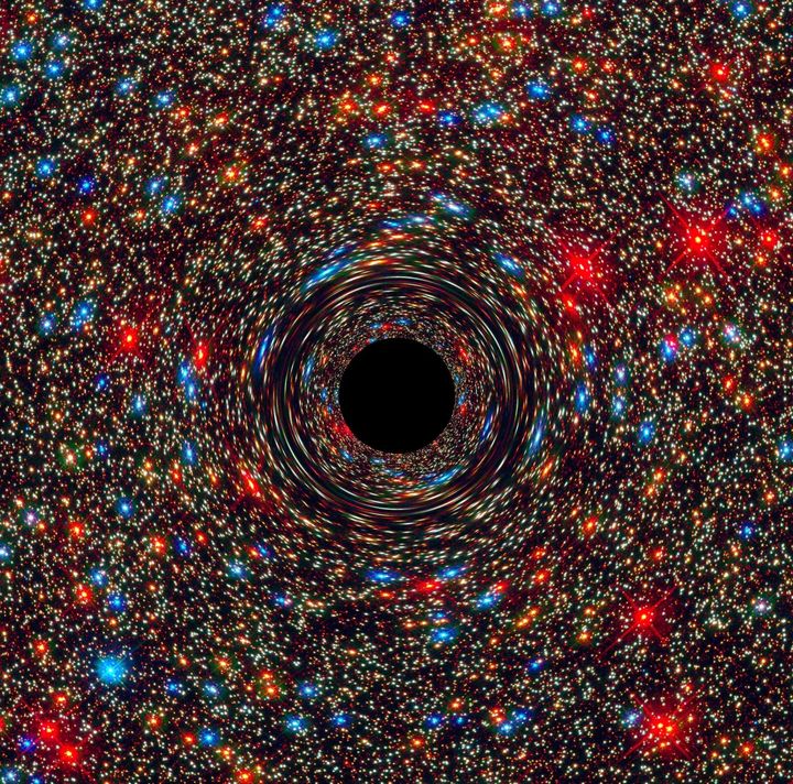 은하 한가운데 놓여 빛을 흡수하고 있는 초거대 블랙홀의 모습. (사진=NASA) *재판매 및 DB 금지