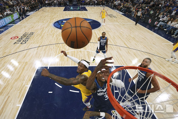 [미니애폴리스=AP/뉴시스] 미국프로농구(NBA) 미네소타 팀버울브스의 제이든 맥대니얼스. 2025.04.25.