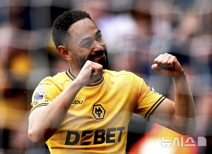 [울버햄튼=AP/뉴시스]울버햄튼 마테우스 쿠냐. 2025.04.26.