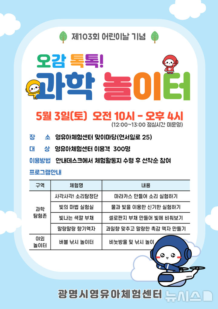 [광명=뉴시스]'오감 톡톡! 과학 놀이터!' 디지털 홍보자료.(사진=광명시 제공)2025.04.27.photo@newsis.com