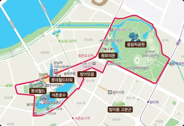 [서울=뉴시스] 잠실관광특구 지도. 2025.04.27 (사진 제공=송파구청) photo@newsis.com *재판매 및 DB 금지