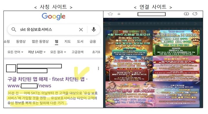 [서울=뉴시스] 과학기술정보통신부와 한국인터넷진흥원(KISA)은 '유심 무상 교체', '유심보호서비스' 내용으로 속여 외부 피싱 사이트 접속을 유도해 개인정보를 입력하도록 하는 사례를 확인해 긴급 보안 공지했다고 27일 밝혔다. (사진=과학기술정보통신부 제공) *재판매 및 DB 금지