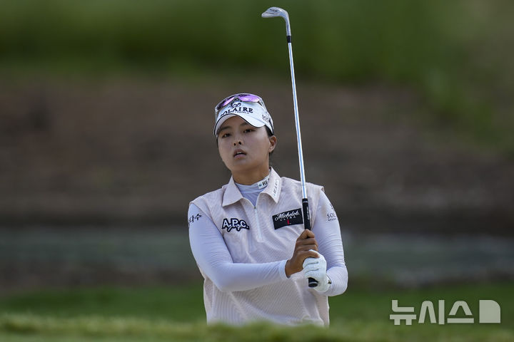 [우들랜드=AP/뉴시스] 미국여자프로골프(LPGA) 투어 셰브론 챔피언십을 공동 6위로 마친 고진영. 2025. 4. 27.