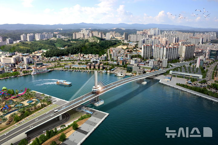 [포항=뉴시스] 송종욱 기자 = 포항시는 남구 송도동과 북구 항구동을 잇는 '(가칭)동빈대교' 이름을 시민들을 대상으로 공모한다. 사진은 '(가칭)동빈대교' 조감도. (사진=포항시 제공) 2025.04.28. photo@newsis.com