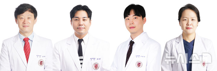 [서울=뉴시스]왼쪽부터 고대구로병원 심장혈관흉부외과 김현구, 이준희, 구병모, 위장관외과 장유진 교수. (사진= 고대구로병원 제공) 2025.04.28. photo@newsis.com. 
