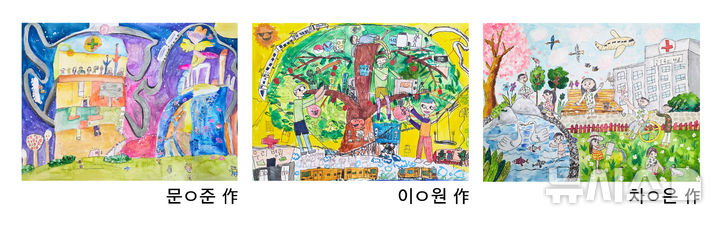 [김포=뉴시스] 이웃 사랑 그림 그리기 대회 수상 작품(우리상). (사진=김포우리병원 제공) 2025.04.28. photo@newsis.com