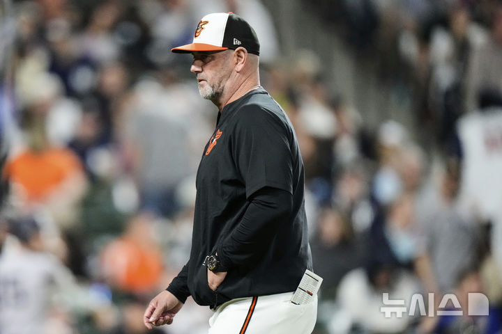 [볼티모어=AP/뉴시스] 메이저리그(MLB) 볼티모어 오리올스에서 해고된 브랜던 하이드 감독. 2025.04.29