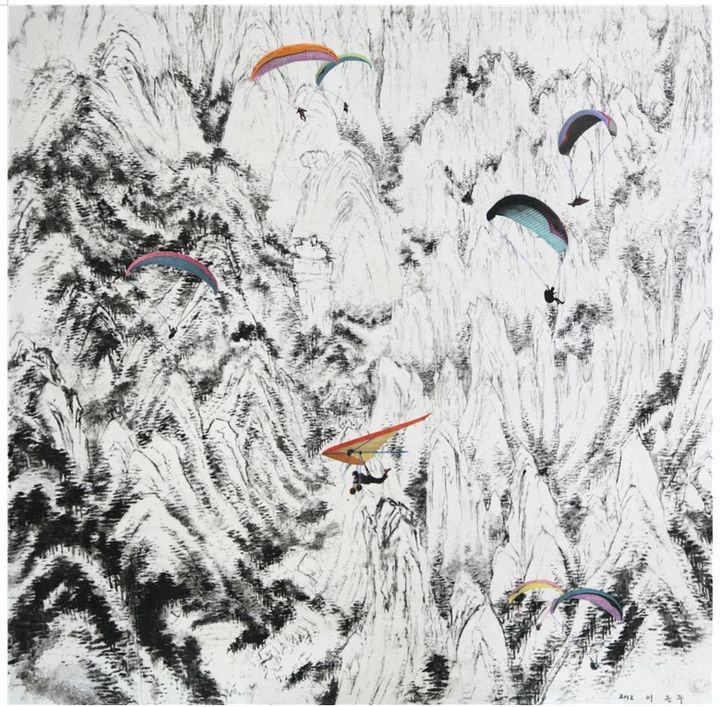 新금강전도, 80cmx80cm, 캔버스에 혼합재료, 2012 *재판매 및 DB 금지
