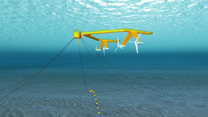 [신안=뉴시스]부유식 조류발전기 구상도. (사진=신안군 제공) 2025.04.29. photo@newsis.com *재판매 및 DB 금지