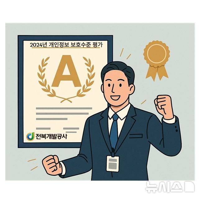 [전주=뉴시스] 전북개발공사, 개인정보 보호수준 평가 'A등급' 획득. (이미지= 전북개발공사 제공) *재판매 및 DB 금지