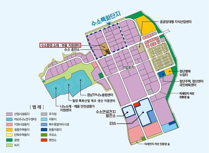 [밀양=뉴시스] 밀양시 나노융합국가산업단지 내 위치도. (사진=박상웅 의원실 제공) 2025.04.30. photo@newsis.com *재판매 및 DB 금지