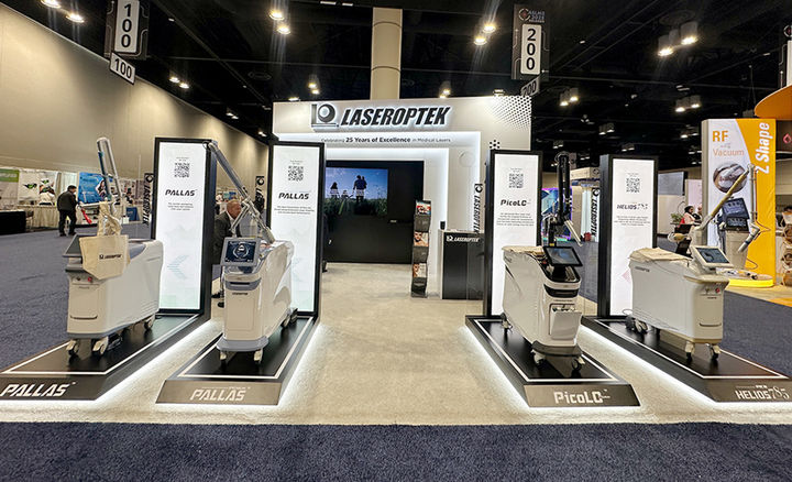 미국레이저의학회(ASLMS)의 레이저옵텍 부스 전경. (사진=레이저옵텍) *재판매 및 DB 금지